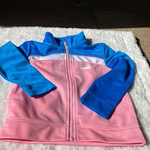 Like new. Girls size 5 Puma track jacket